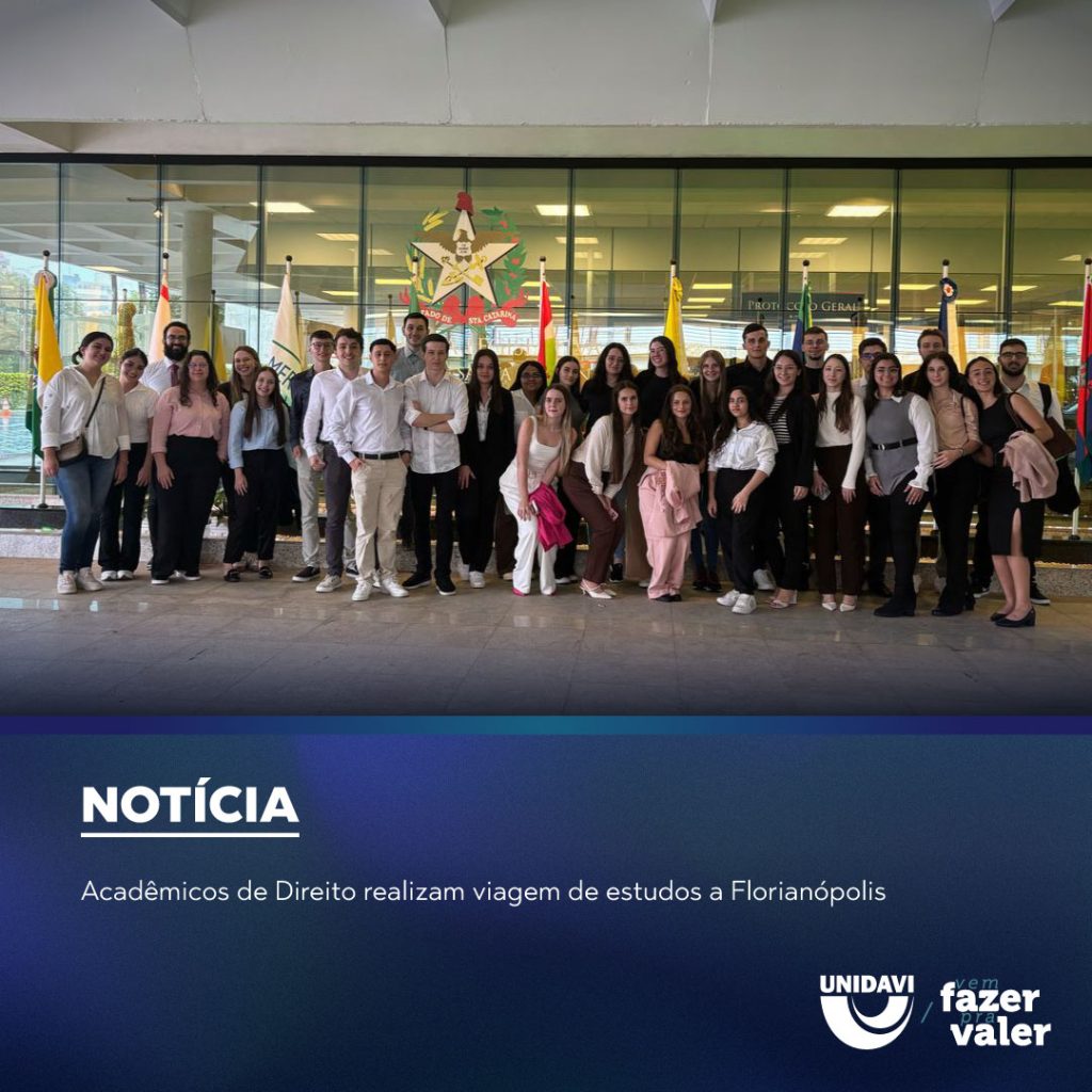 Acadêmicos de Direito realizam viagem de estudos a Florianópolis