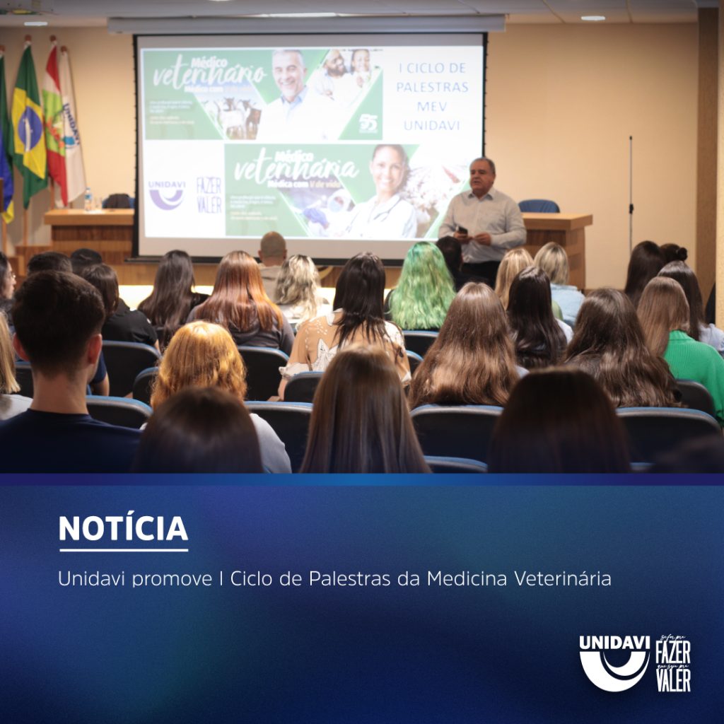 Unidavi promove I Ciclo de Palestras da Medicina Veterinária