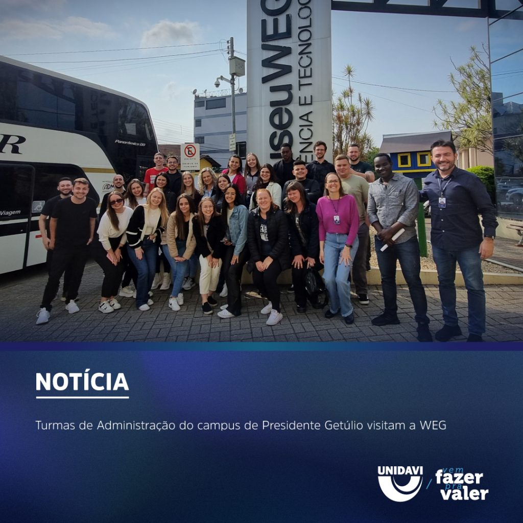 Turmas de Administração do campus de Presidente Getúlio visitam a WEG