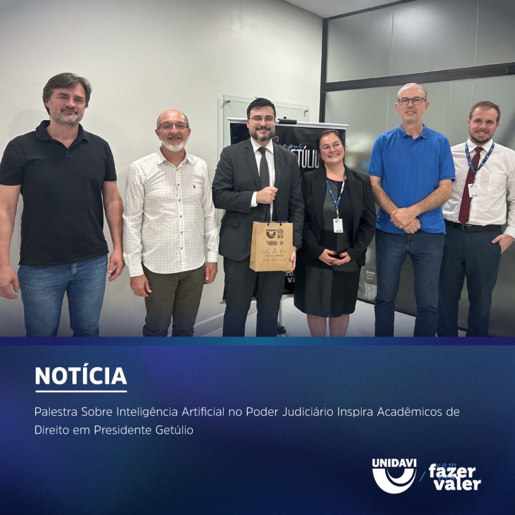 Palestra sobre Inteligência Artificial no Poder Judiciário inspira acadêmicos de Direito em Presidente Getúlio
