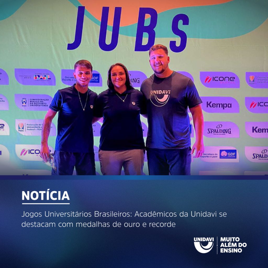 Jogos Universitários Brasileiros: Acadêmicos da Unidavi se destacam com medalhas de ouro e recorde
