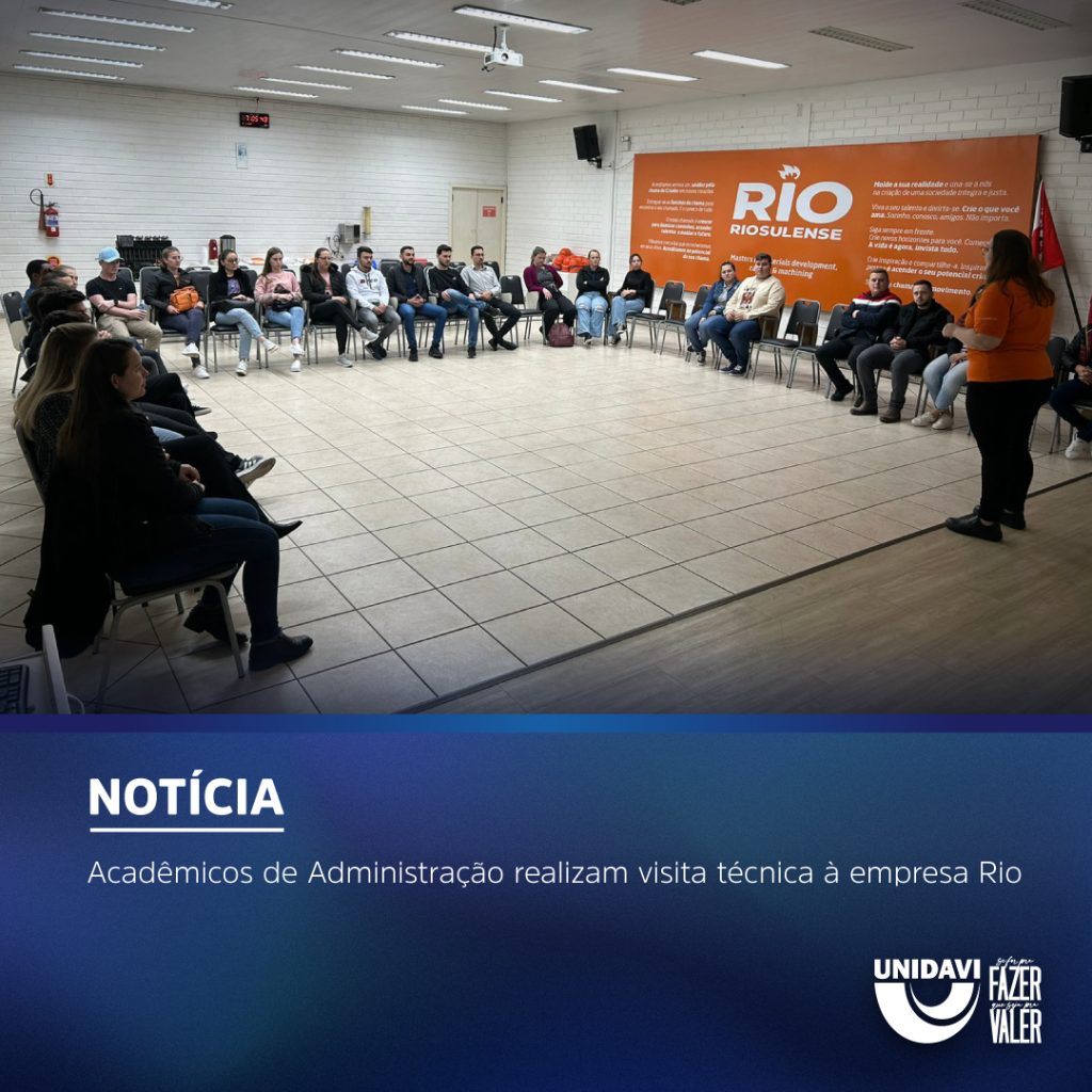 Acadêmicos de Administração realizam visita técnica à empresa Rio