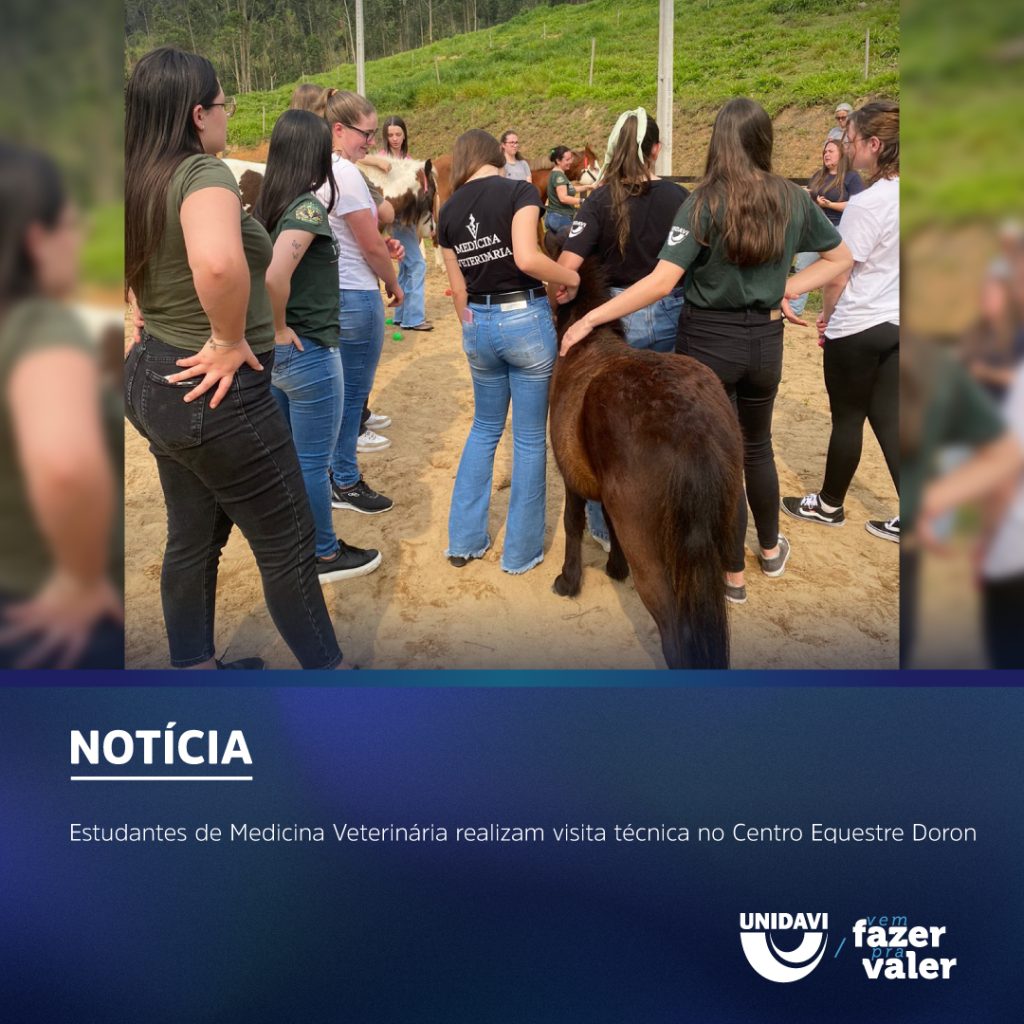Estudantes de Medicina Veterinária realizam visita técnica no Centro Equestre Doron