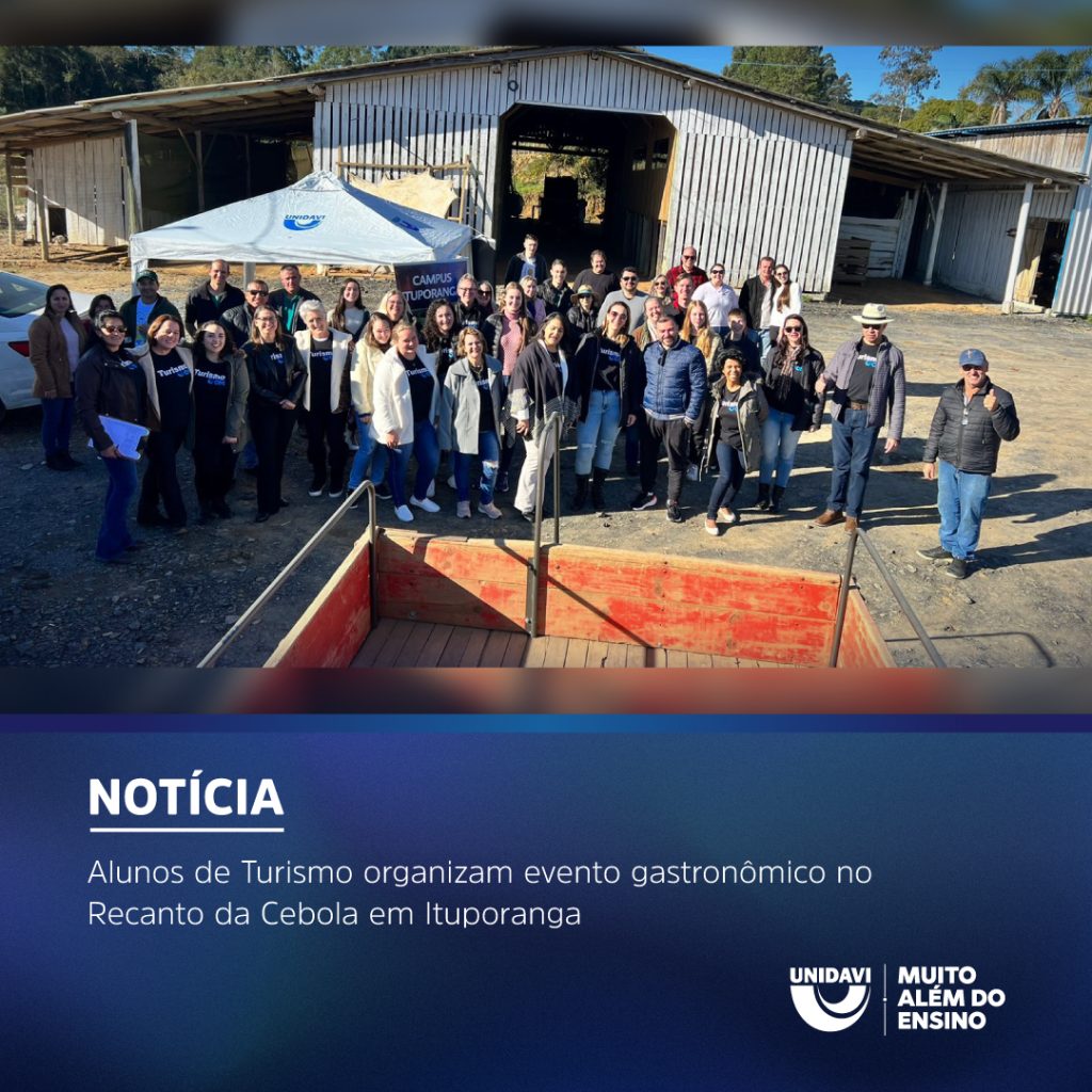 Alunos de Turismo organizam evento gastronômico no Recanto da Cebola em Ituporanga