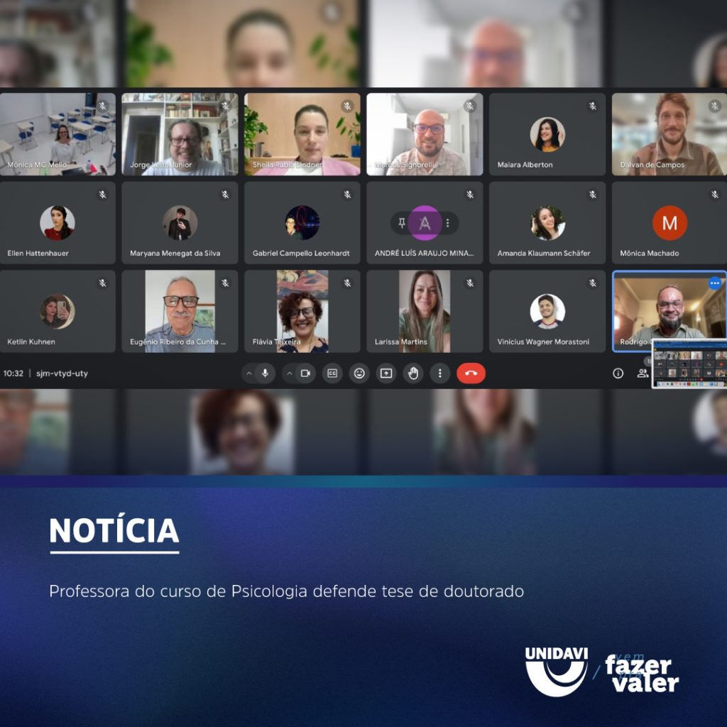 Professora do curso de Psicologia defende tese de doutorado