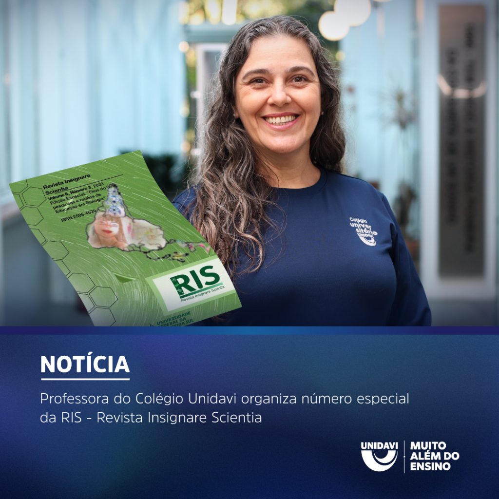 Professora do Colégio Unidavi organiza número especial da RIS – Revista Insignare Scientia