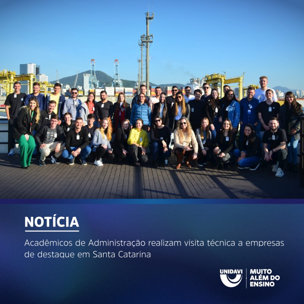 Acadêmicos de Administração realizam visita técnica a empresas de destaque em Santa Catarina