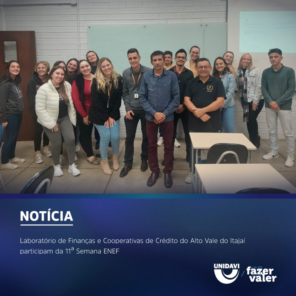 Laboratório de Finanças e Cooperativas de Crédito do Alto Vale do Itajaí participam da 11ª Semana ENEF