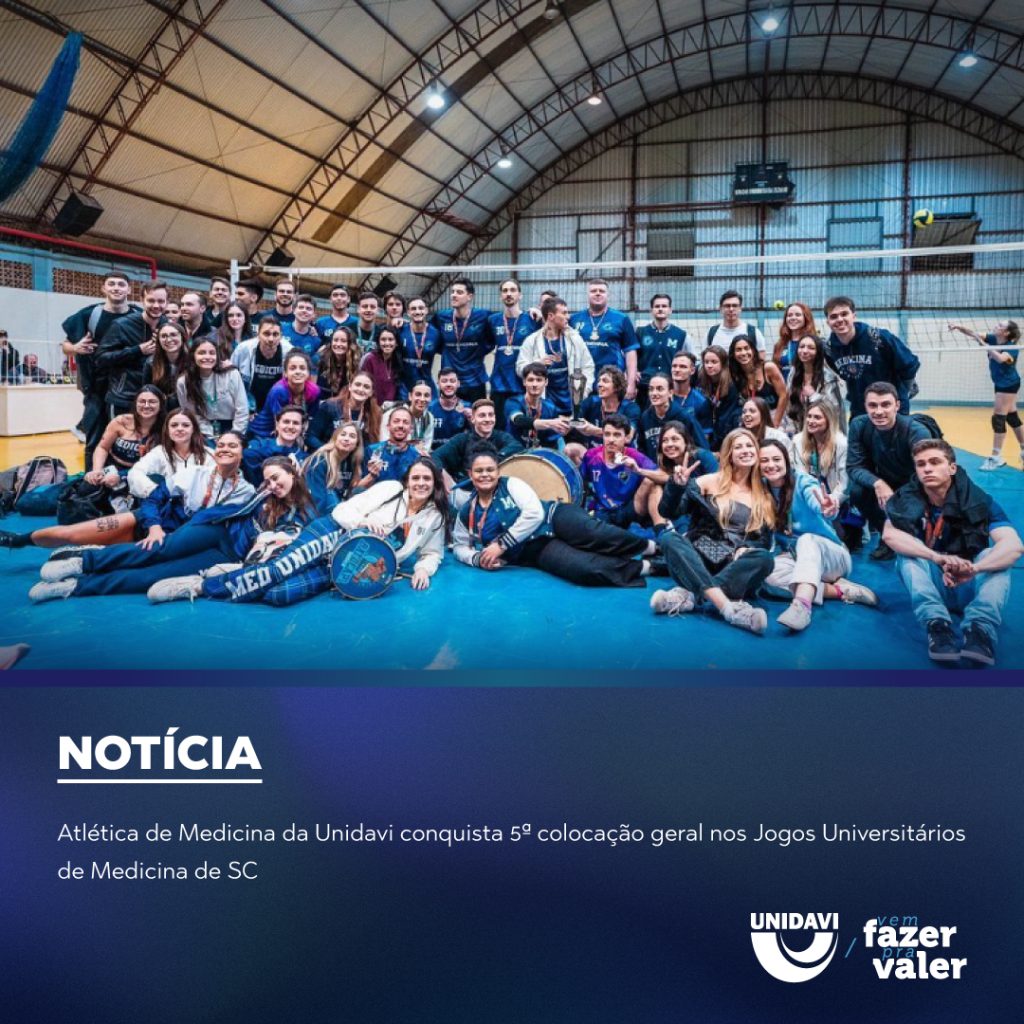 Atlética de Medicina da Unidavi conquista 5ª colocação geral nos Jogos Universitários de Medicina de SC