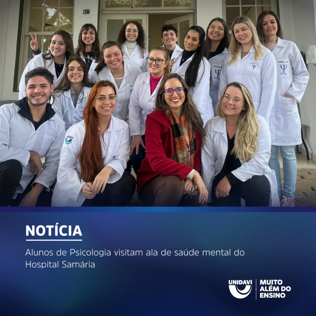 Alunos de Psicologia visitam ala de saúde mental do Hospital Samária