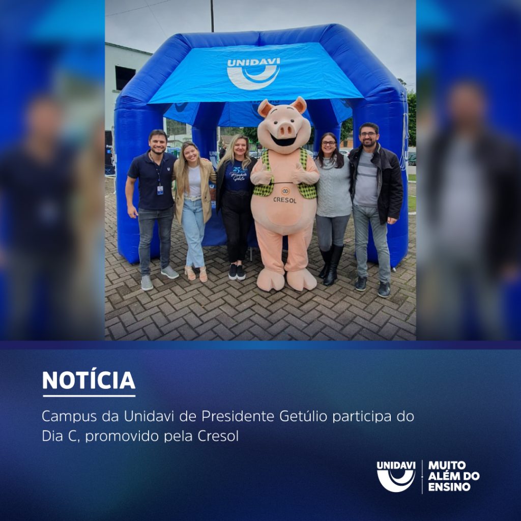Campus da Unidavi de Presidente Getúlio participa do Dia C, promovido pela Cresol