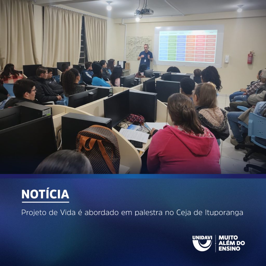 Projeto de Vida é abordado em palestra no Ceja de Ituporanga