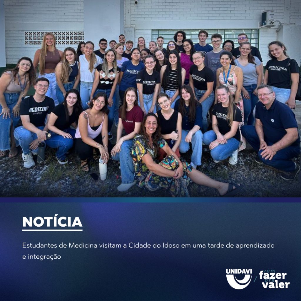Estudantes de Medicina visitam a Cidade do Idoso em uma tarde de aprendizado e integração