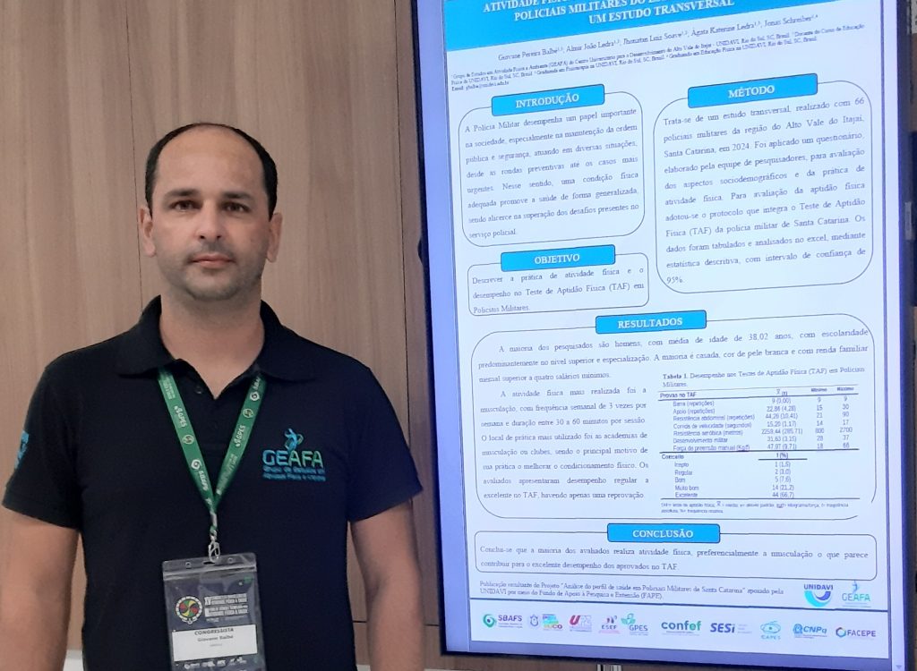 Docente da Unidavi participa do Congresso Brasileiro de Atividade Física