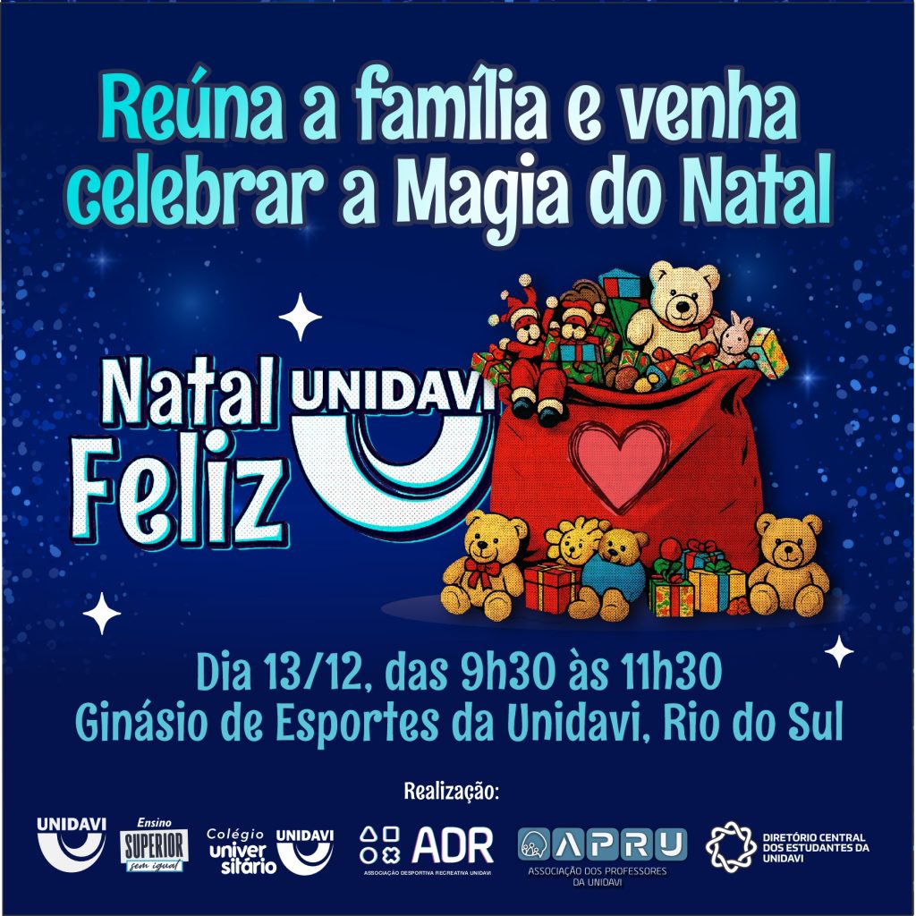 Natal Feliz Unidavi celebra a magia do Natal com evento especial para as famílias