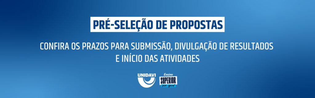 Chamada para seleção de Pré-Popostas | EDITAL PROPEXI Nº 006/2026