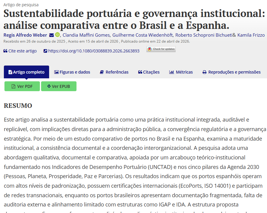 Artigo científico de docente da Unidavi é publicado internacionalmente